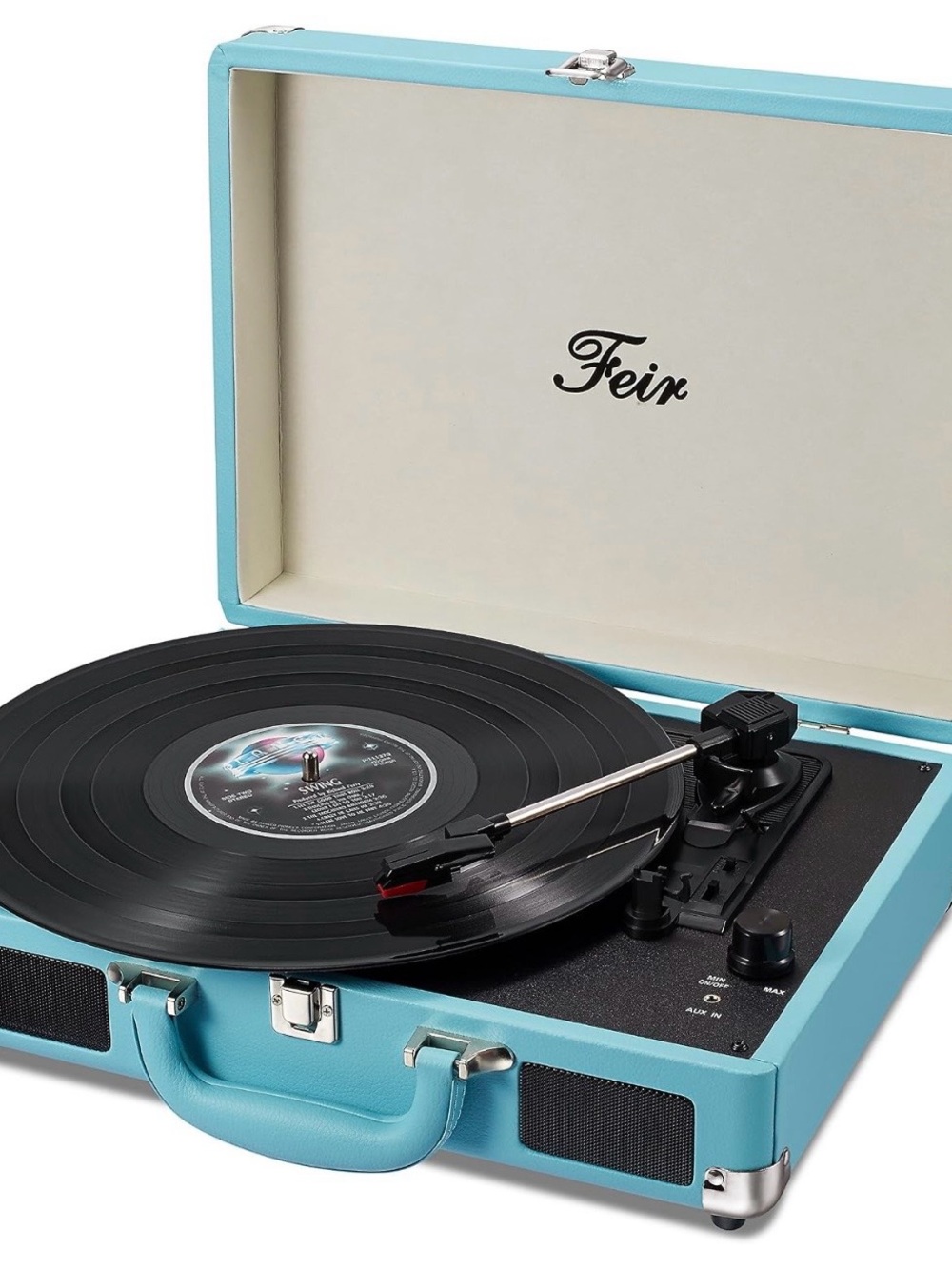 FEIR Portable Turntable Record Player - Blue